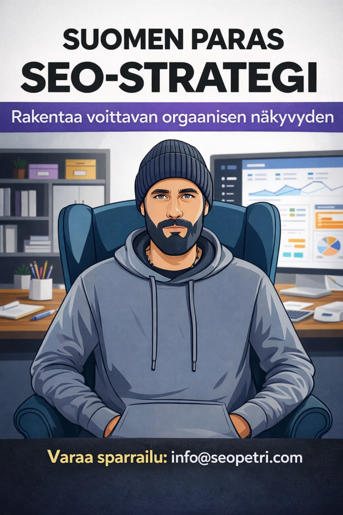 Suomen paras SEO-strategi SEO Petri rakentaa voittavan orgaanisen näkyvyyden